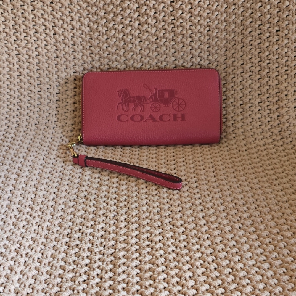 Coach Rose Wristlet with Logo
